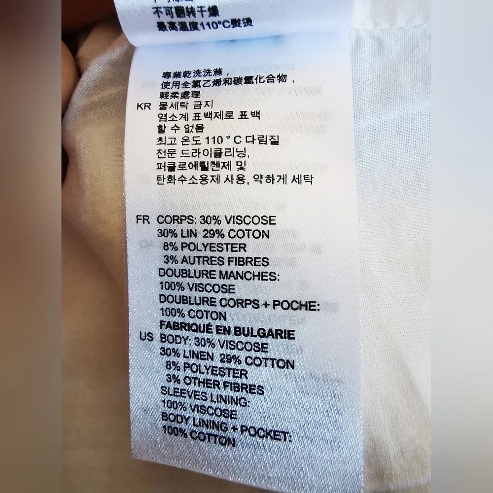 Sandro Paris Blazer Baby Blue size 40  european ptp 19" - Picture 16 of 16